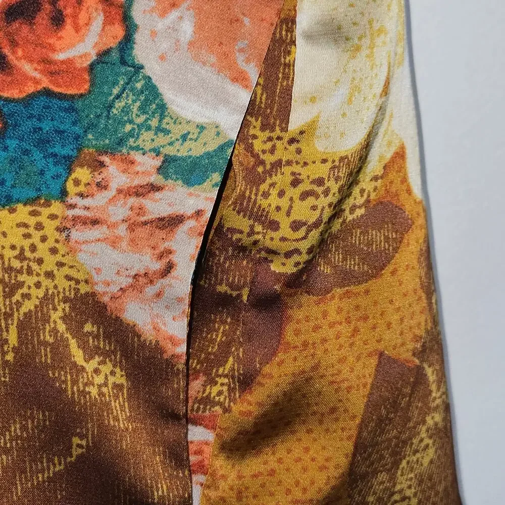 Tahari ASL Inverted Pleated Floral Midi Skirt. Size 10.